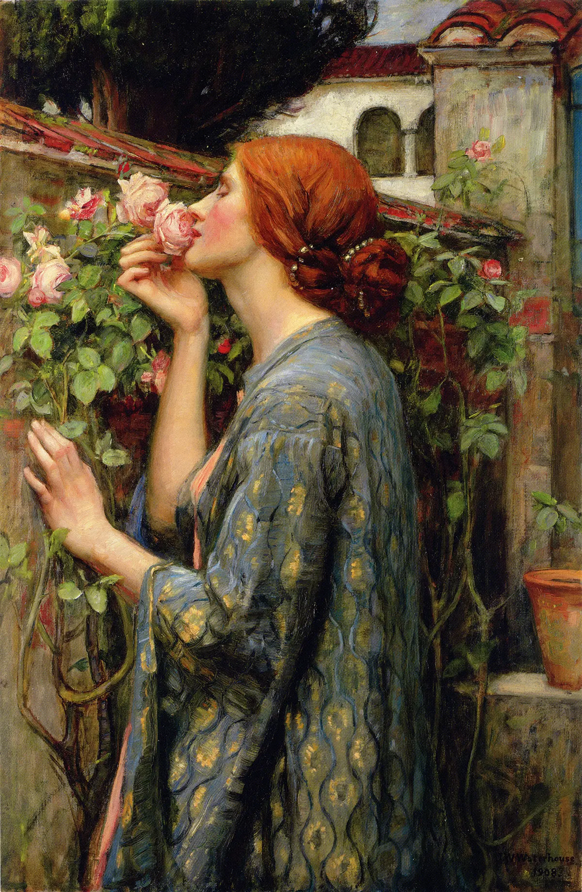 Романтическая роза в живописи