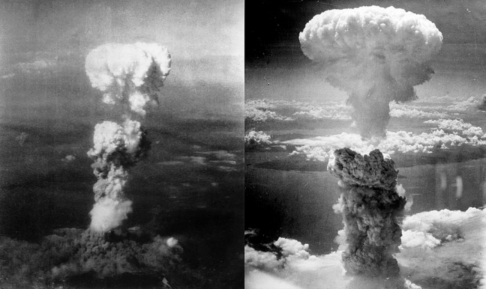 Ядерные грибы над Хиросимой и Нагасаки